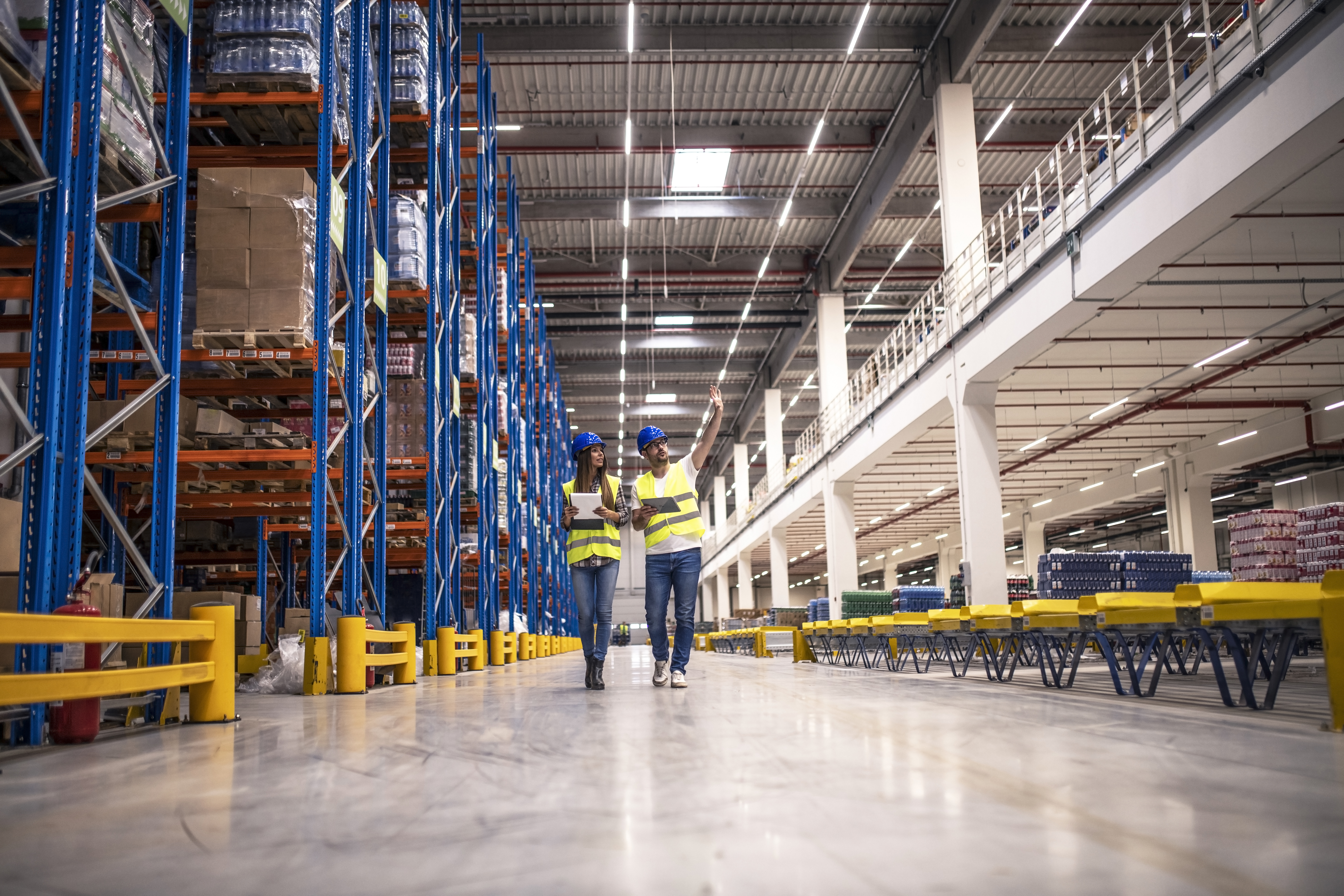 Manufacturing facility workers